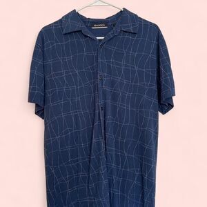 Unbranded Men's Navy and Blue Shirt